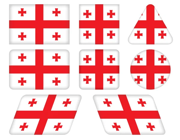 Düğmeleri ile Gürcistan bayrağı — Stok Vektör