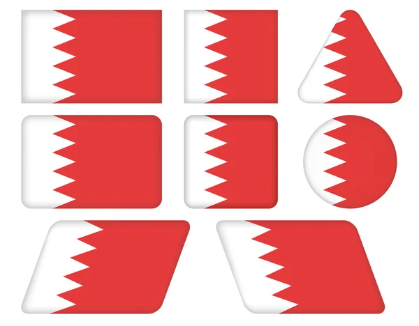 Buttons with flag of Bahrain — Stock Vector