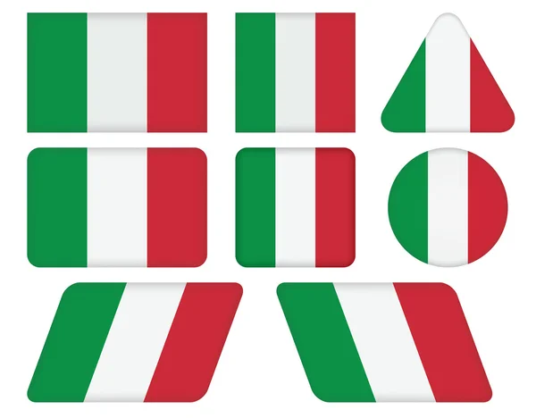 Buttons with flag of Italy — Stock Vector