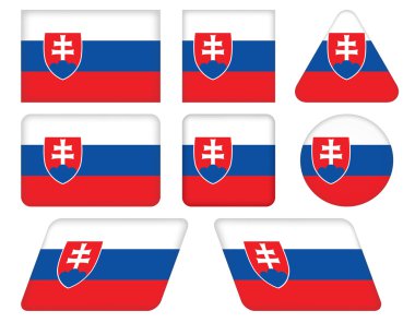 düğmeleri ile Slovakya bayrağı