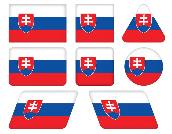 Knappar med flagga Slovakien — Stock vektor