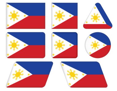 Filipinler bayrağı ile düğmeleri