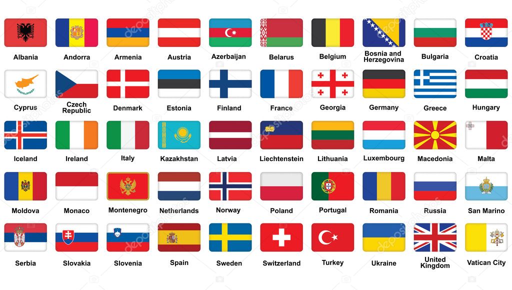 Прапори Європи Stock Vector by ©romantiche 26765737