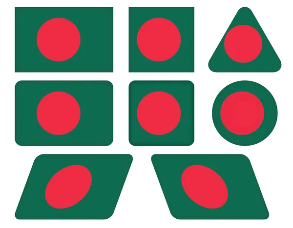 Przyciski z flaga Bangladeszu — Wektor stockowy