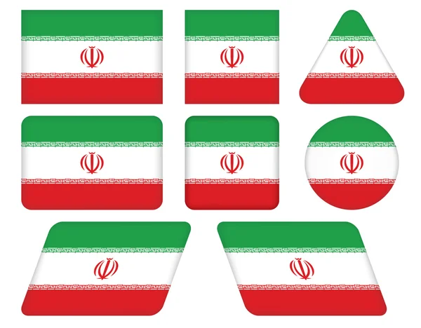 Tasten mit iranischer Flagge — Stockvektor