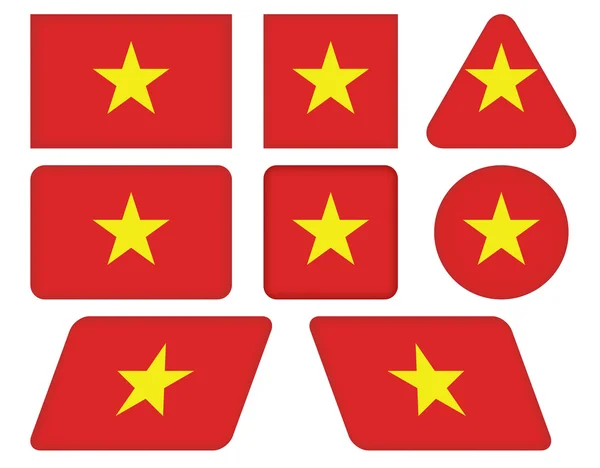 Przyciski z flaga Wietnamu — Wektor stockowy