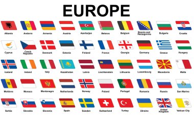 Avrupa bayrak ile simgeler