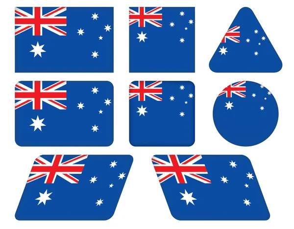 Botões com bandeira de Austrália — Vetor de Stock