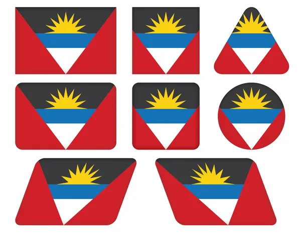 Antigua och Barbuda flagga — Stock vektor