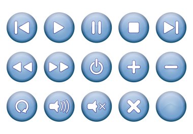 müzik çalar için yuvarlak düğmeleri
