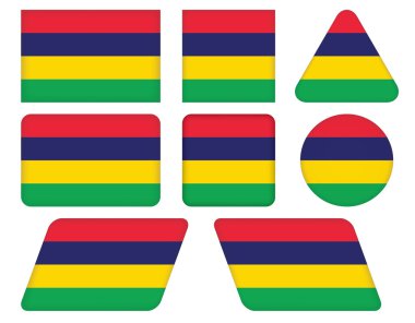 düğmeleri ile mauritius Cumhuriyeti bayrağı