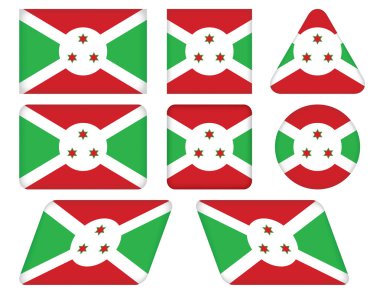 burundi bayrağı ile düğmeleri