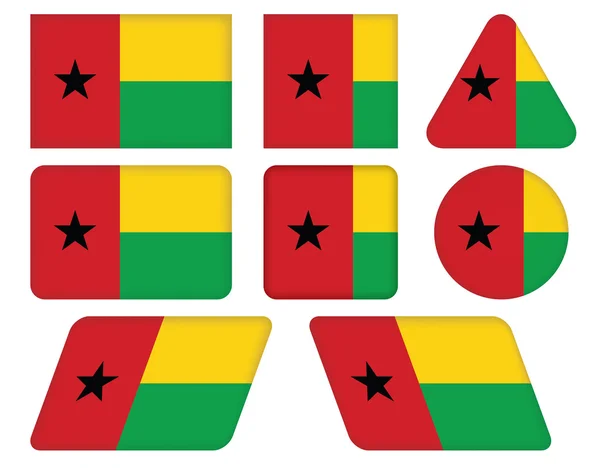 Кнопки с флагом Гвинеи-Бисау — стоковый вектор