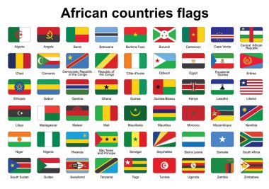 Afrika ülkeleri düğmeleri bayrak