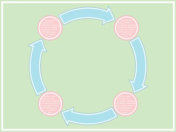 Plan d'entreprise en quatre étapes — Image vectorielle
