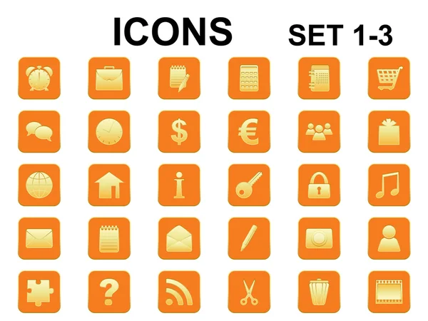 Icons with rounded corners — Stock Vector