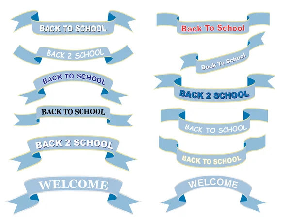 Terug naar School Banner — Stockvector