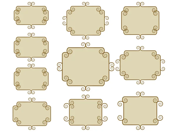 Set of vintage frames — Stock Vector