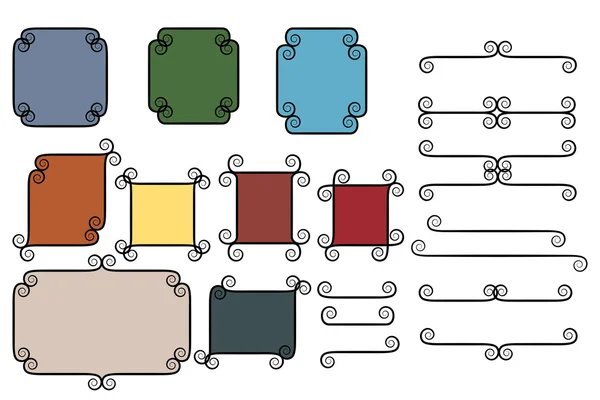 Molduras vintage e divisores —  Vetores de Stock