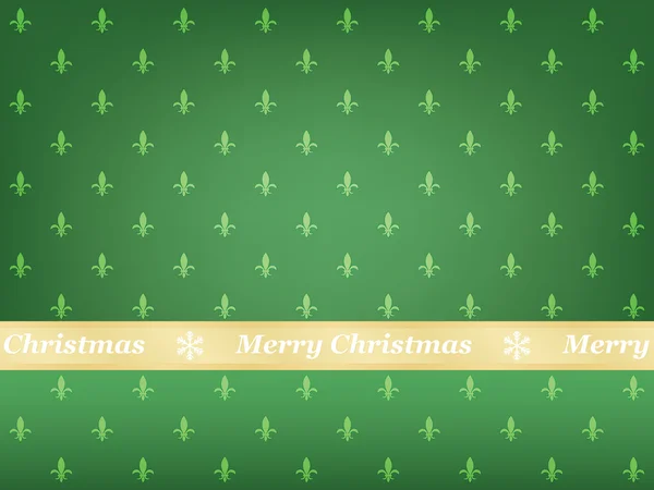 緑のメリー クリスマスの背景 — ストックベクタ