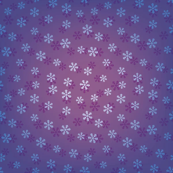 Blauwe naadloze sneeuwvlokken patroon — Stockvector