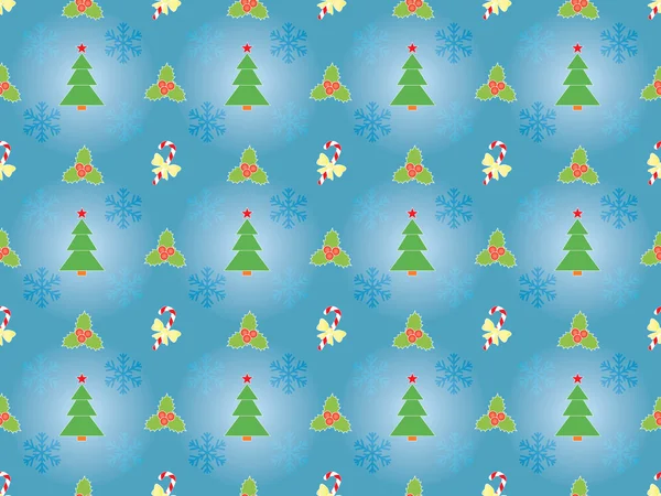 Blue seamless Christmas pattern — Stock Vector