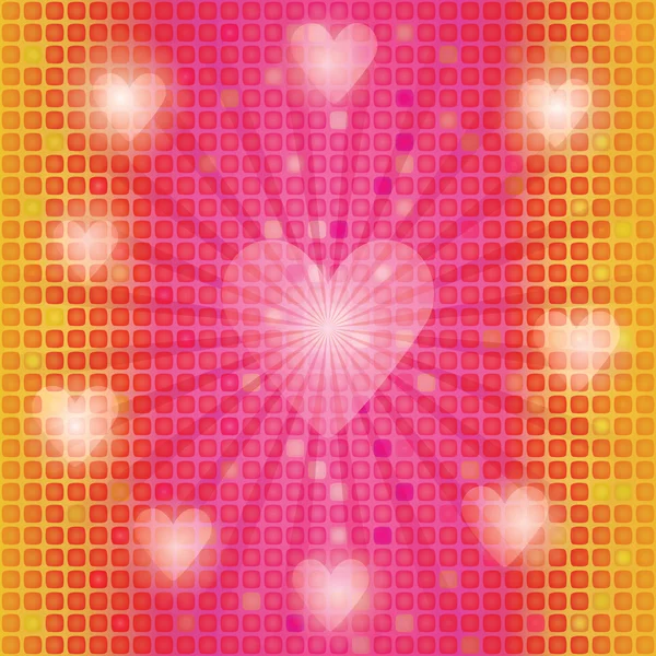 Mosaic background with valentines — Stock Photo, Image