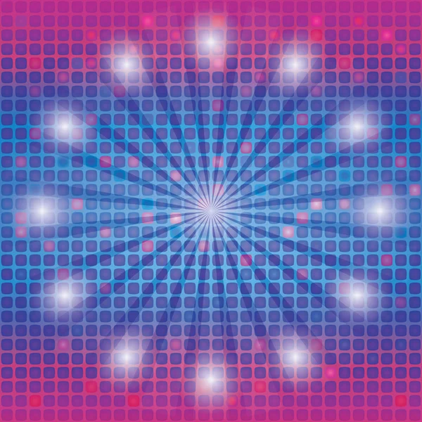 Fond mosaïque avec rayons et lumières — Image vectorielle