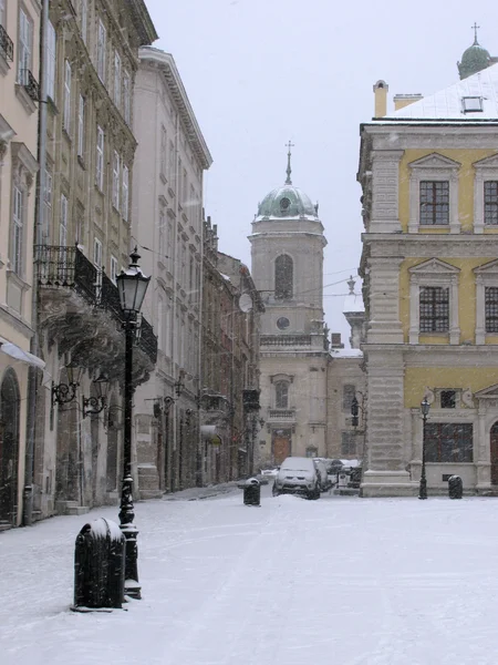 Lviv no inverno — Fotografia de Stock