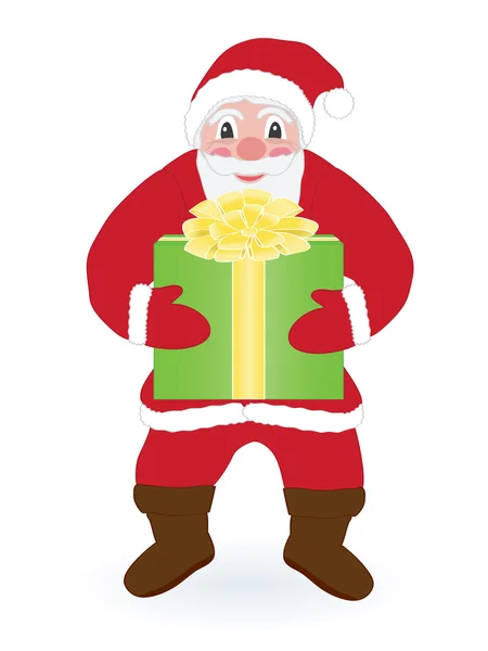 SANTA CLAUS COM PRESENTE — Vetor de Stock