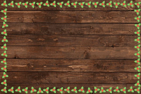 Drewniane tła christmas — Wektor stockowy