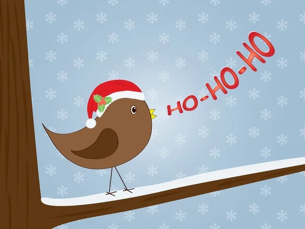 Oiseau chantant ho-ho-ho — Image vectorielle