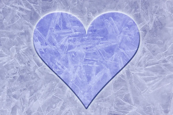 Fondo de hielo con corazón — Foto de Stock