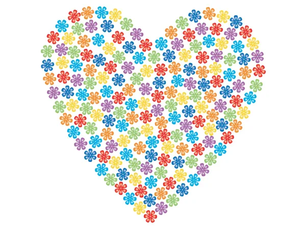 Valentine made of flowers — Stock Vector