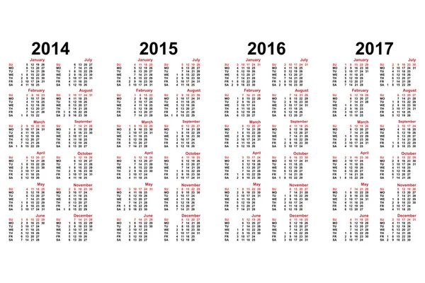 Calendario — Vettoriale Stock