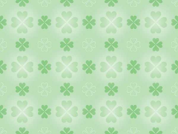 Seamless pattern with shamrock — Stock Vector