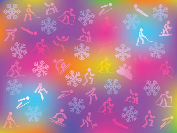 Fond de sports d'hiver — Image vectorielle