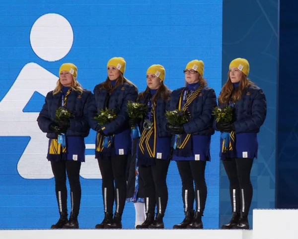 Zweden curling team — Stockfoto