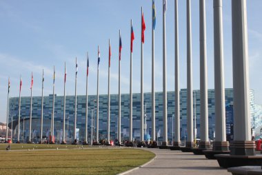 olympic park Soçi'Bayraklarda