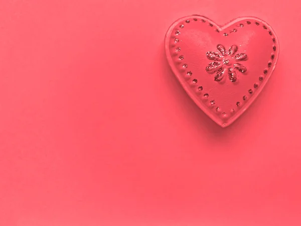 Korall Dag Valentine Bakgrund Alla Hjärtans Dag Med Blomma Ligger — Stockfoto