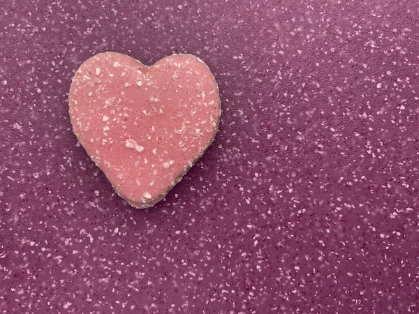 Fondo Del Día San Valentín Galleta Rosa Forma San Valentín —  Fotos de Stock