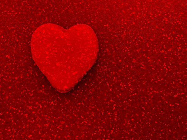 Fondo Rojo Día San Valentín Galleta Forma San Valentín Tablero — Foto de Stock