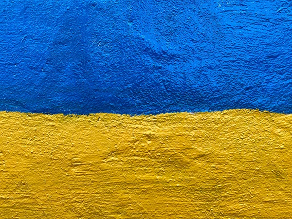 墙上挂着乌克兰国旗 — 图库照片