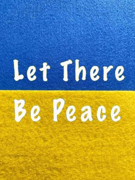 Будет Мир Украинском Флаге Войлока — стоковое фото