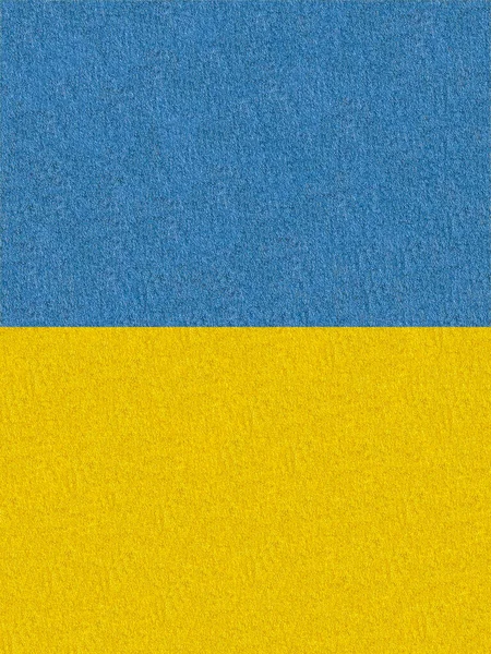 Stand Con Ucrania Telón Fondo Cartón Pintado Como Bandera Ucrania — Foto de Stock