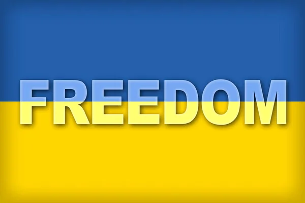 Ukrayna Nın Yanında Dur Ukrayna Bayrağında Özgürlük Kelimesi — Stok fotoğraf