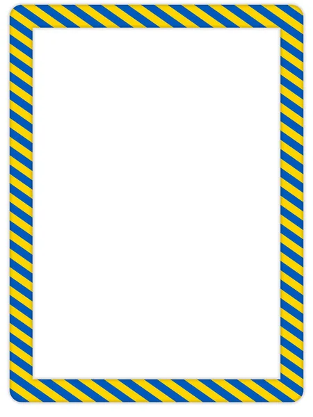 Stand Ukraine Frame Made Stripes Ukrainian Flag White — Stock Photo, Image