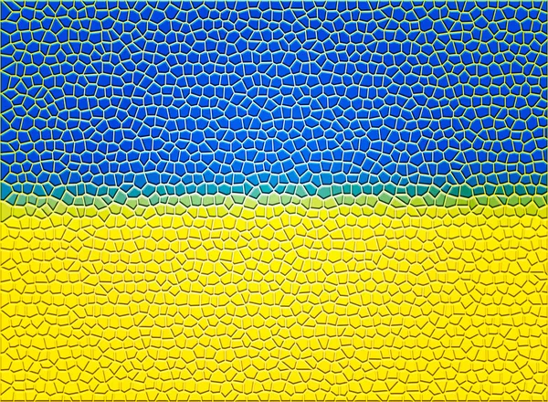 Stand Ukraine Background Mosaico Com Bandeira Ucraniana Pintada Sobre Fundo — Fotografia de Stock