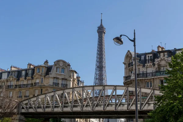 Sight Arrondissement Paris Eiffel Tower Metro Bridge — Stockfoto