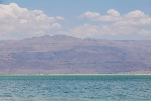 Vista Del Mar Muerto Día Verano Desde Israel — Foto de Stock